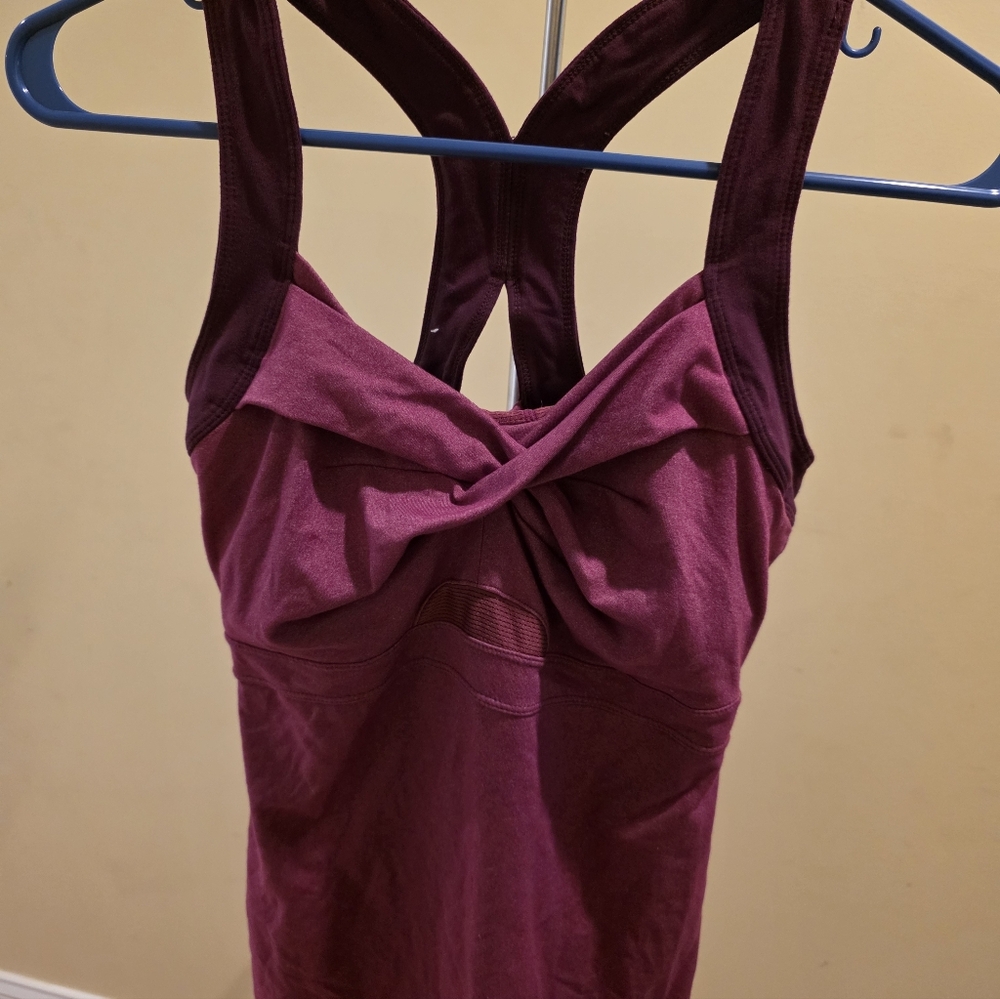 Athleta Burgundy Textured Tank